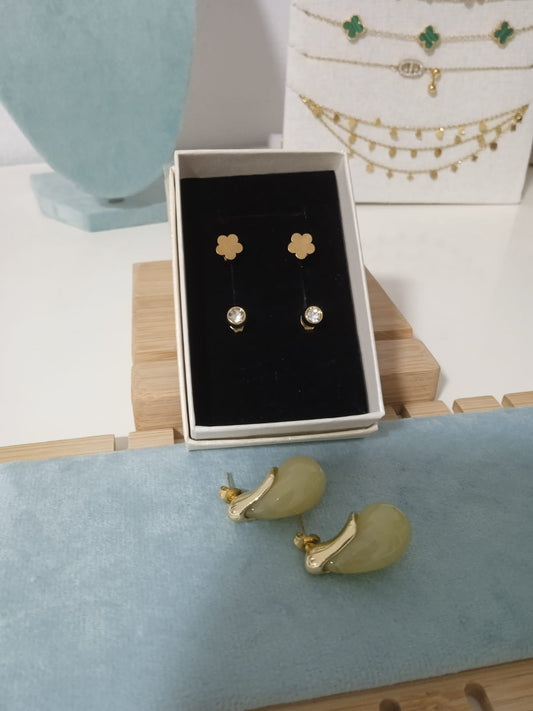 Set de 3 pares de pendientes dorados – Diseño elegante por solo 8€