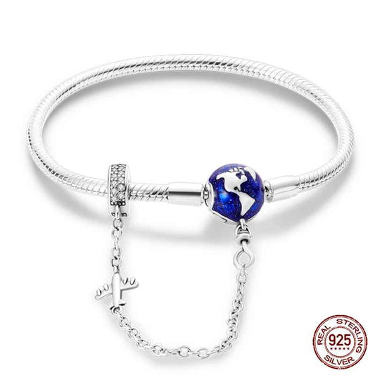 Pulsera de plata 925_Tierra Avión