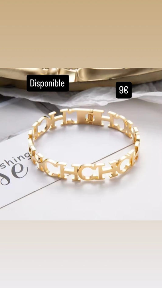 Pulsera  Dorada de Letras