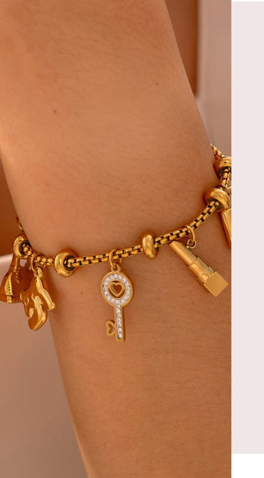 Pulsera con colgantes de Acero inoxidable